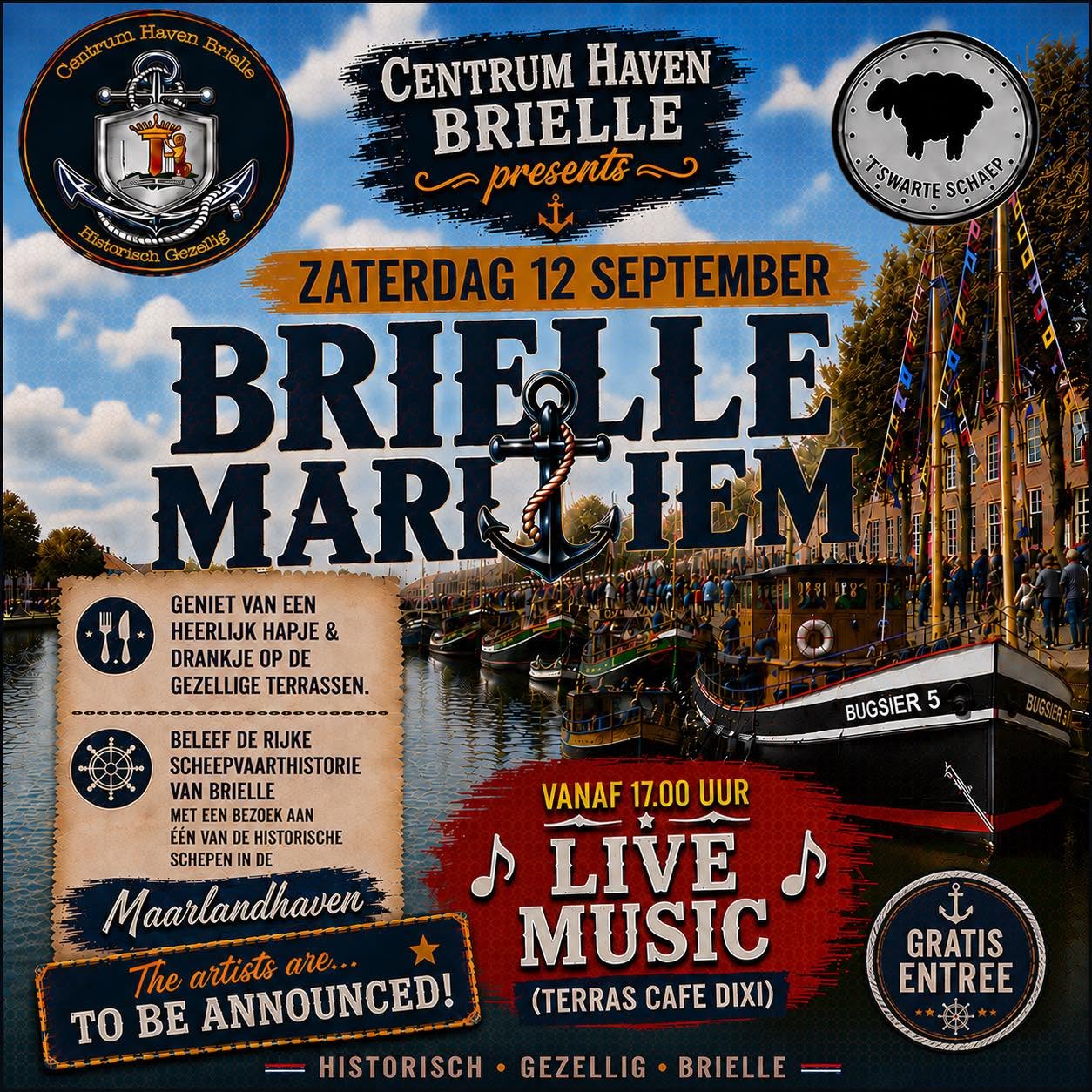 Poster Brielle Maritiem 2026 op zaterdag 12 september
